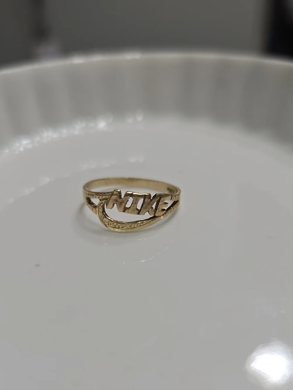 Vintage 1990s Nike Ring, 10K solid gold